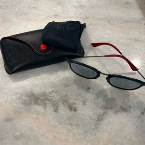 Black Ray Ban Aviators x Ferrari